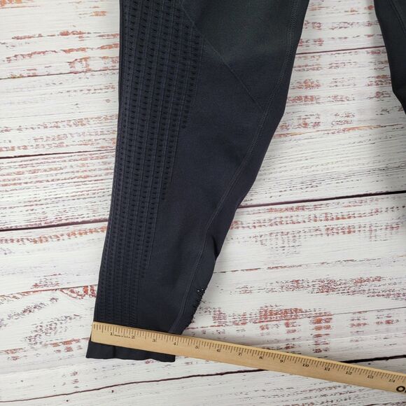 Fabletics Leggings Women Size S Black Sync Seamless High Waisted 7/8 Mesh Panel - Picture 2 of 10